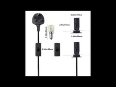 Cordão de alimentação da lâmpada de sal do Himalaia