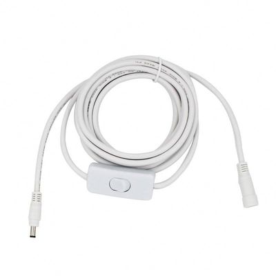 Cable de extensão de 12V DC personalizado 5,5 * 2,5 mm de homem para mulher com interruptor 120cm