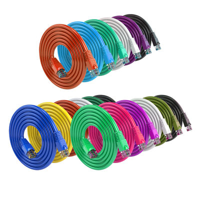 Cable Ethernet de conector masculino Rj45 blindado Cable de rede de alta velocidade Cat 5e