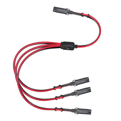 Cable de extensão SAE a SAE 3 vias splitter 12V 16AWG 2FT 2 pin plugue de desconexão rápida