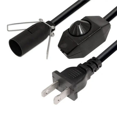Lâmpada de substituição com interruptor em linha Dimmer Us 2 Prong Ac Usa Cordão de alimentação