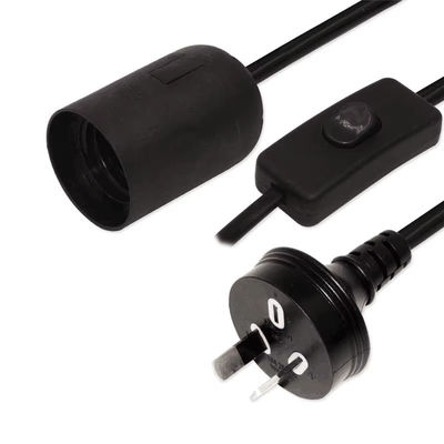 AU Plug to E27 Lâmpada Socket Converter, 303 Switch Bulb Adapter 250V 10A para ventilador de teto / luminária