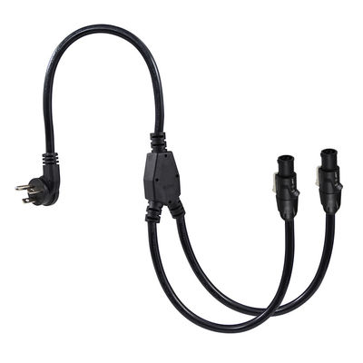 PowerCON Y Splitter Cable NEMA 5-15P para Dual PowerCON Out 1 homem para 2 mulheres para iluminação de palco e equipamentos de áudio