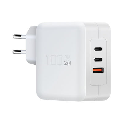 1A+2C 3port 100W PD Charger EU Plug Power Adapter para Carregamento de Laptop