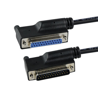 DB25 Cabo de extensão paralelo de macho para fêmea com conector blindado de 25 pines para dispositivo de porta serial CNC da impressora PC