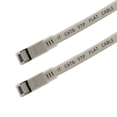 CAT6 Flat Shielded Ethernet Cable- FTP LAN Patch Cord com conectores RJ45 para roteador, switch, desktop, uso de data center
