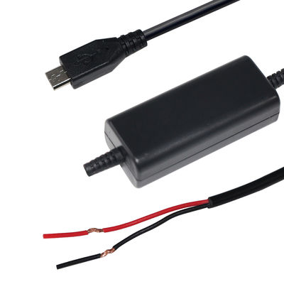 Cabo de alimentação Micro USB para fio desencapado - Conversor de elevação de 5V para 9V/12V para roteador, LED, projetos DIY