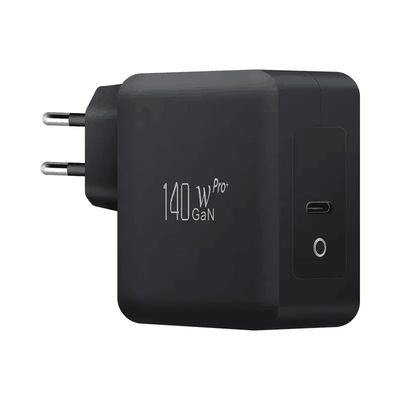 Carregador de parede USB-C EU de 2 pinos, Adaptador de energia Tipo-C de alta velocidade de 140W para laptop de alta potência, tablet e dispositivos móveis