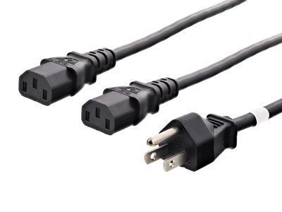 10FT C13 Y Splitter Power Cord para computadores e monitores