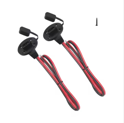 Conector de painel de montagem lateral com soquete SAE e tampa de poeira