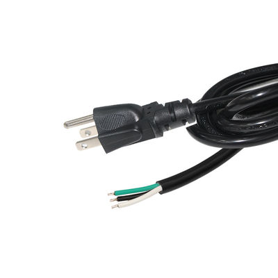 Usa NEMA 5-15P para substituição despojado cabo de alimentação de ponta aberta com nós conector masculino 18Awg