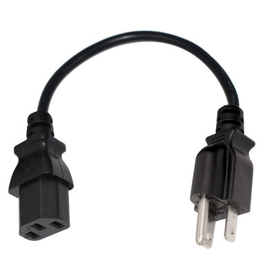 NEMA universal 5-15P a IEC C13 Cordão de alimentação 10A 250V UL Certificado para computadores/servidores/equipamento médico