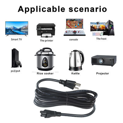 Nema 515P para IEC C5 Chaleira Plug Rice Cooker Cordão de alimentação 3Pin Retrátil