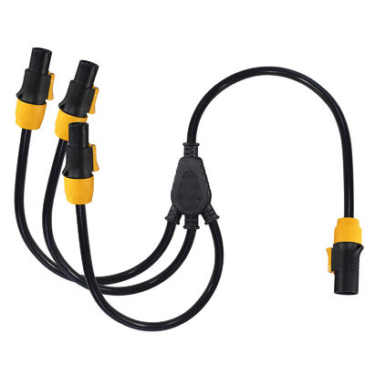 Nac3fca Indoor e Outdoor 20A True1 Male To 3 Female Y Splitter PowerCON Cable 1m-10m comprimento