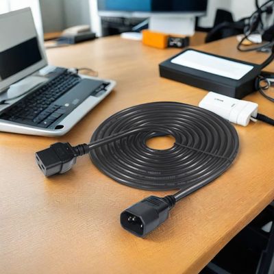 Cabo de alimentação IEC C19 para C14 16AWG 250V 1,8m para equipamentos industriais