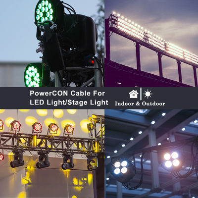SJT SJTW Extensão de fio 3Pin USA Cordão de alimentação 3M Com US para Conector PowerCON