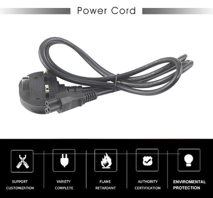 Cabo de alimentação UK BS1363 com conector IEC C5 Fusível 3A 250V