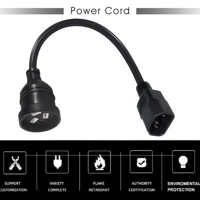 240V 3 Prong IEC 320 C14 cabo de energia elétrica para conexão de TV suave na Austrália