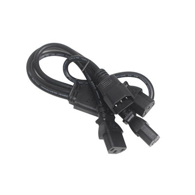 Cordão de extensão de divisão de 3 vias C14 C13 0,8m IP11