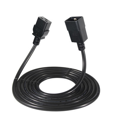 PVC Jacket 3Pin Plug C19 C20 Corda de alimentação elétrica Cable de extensão de alimentação