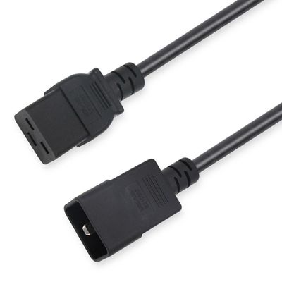 PVC Jacket 3Pin Plug C19 C20 Corda de alimentação elétrica Cable de extensão de alimentação