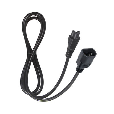 1Ft C14 Cable de alimentação de computador portátil universal com cabo de extensão de ponta feminina IEC C5
