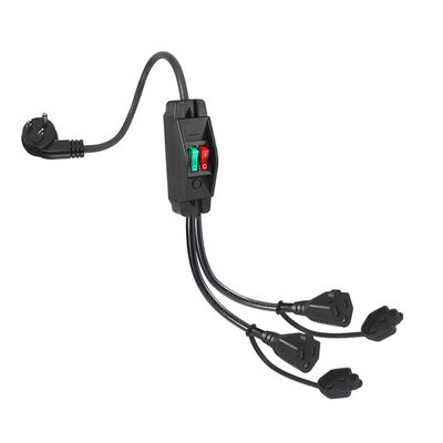 15A/125V Flat Plug Inline 1 Main Line 2 Sub Nema 515P 3Pin Y Tipo Splitter Cordão de Alimentação Com Interruptor