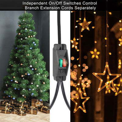 15A/125V Flat Plug Inline 1 Main Line 2 Sub Nema 515P 3Pin Y Tipo Splitter Cordão de Alimentação Com Interruptor