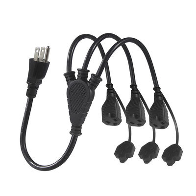 Certificado dos EUA 6Ft 3 Pin Plug 515P para 3 Way Nema 515R Ac Extension Cord Three Prong Outlet Splitter