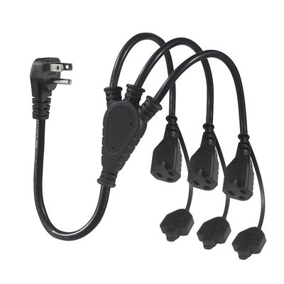 Certificado dos EUA 6Ft 3 Pin Plug 515P para 3 Way Nema 515R Ac Extension Cord Three Prong Outlet Splitter
