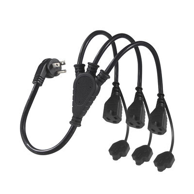 Certificado dos EUA 6Ft 3 Pin Plug 515P para 3 Way Nema 515R Ac Extension Cord Three Prong Outlet Splitter
