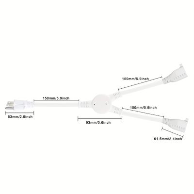 125V 13A cabo de alimentação elétrica NEMA5-15P para NEMA 5-15R 1 a 2 Y Splitter SJT 16AWG 3 fio