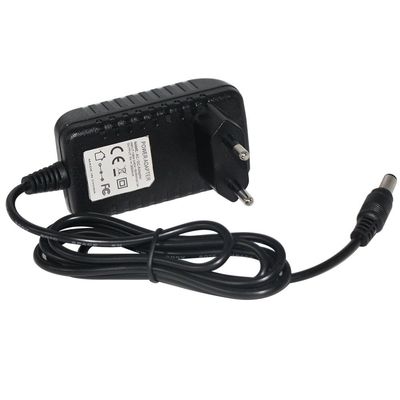 Branco 1m 24AWG 12W Carregador de parede Kc 220V 1A Transformador Ac Dc 5.5*2.1mm Adaptador de energia 12V 2A 24W