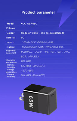 Carregador GaN PD de 65 W