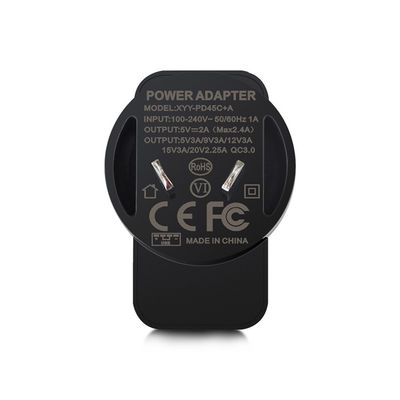 Adaptador de alimentação AC DC 65W Tipo-C com QC 3.0 e Carregamento sem fio AU SAA Entrada aprovada 100-240V