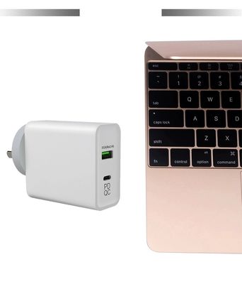 Adaptador de alimentação AC DC 65W Tipo-C com QC 3.0 e Carregamento sem fio AU SAA Entrada aprovada 100-240V