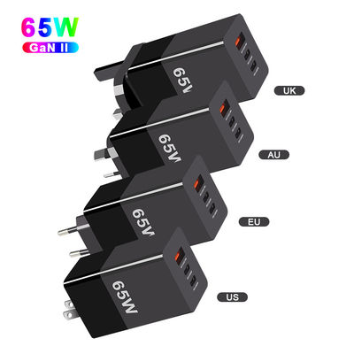 Carregador rápido USB-C de 65W GaN com PPS e três portas