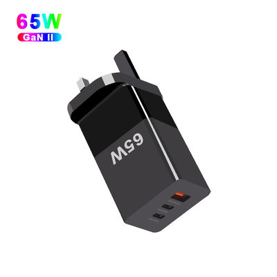 65W Mini Tipo-C Carregamento Rápido PPS Carregador GaN 65W com Três Portos e Tecnologia A 2C