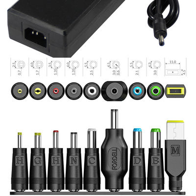 Adaptador de alimentação de escritório universal de 60W. 1.8M de saída única. Certificado CE/FCC para laptops.
