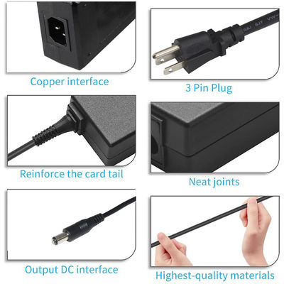 Adaptador de alimentação de escritório universal de 60W. 1.8M de saída única. Certificado CE/FCC para laptops.