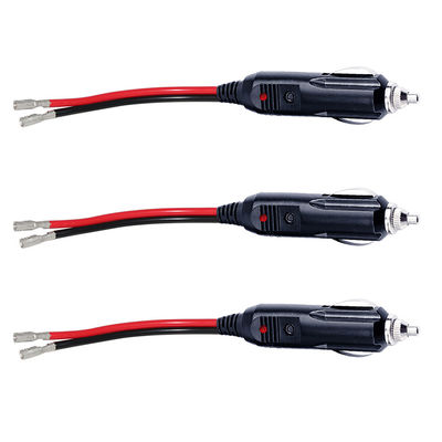 Fusível 15A com LED Light Car Cigarette Lighter Strip End Extension Cable