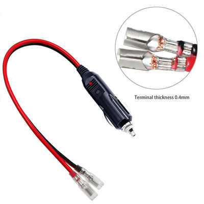 Fusível 15A com LED Light Car Cigarette Lighter Strip End Extension Cable