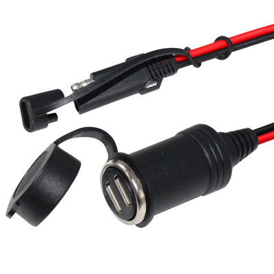 Cabo de bateria solar de 12 V com SAE para tomada do isqueiro de cigarro