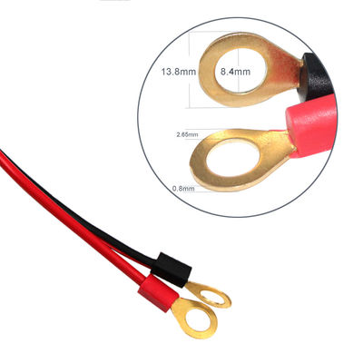 10A 2 pin SAE carregador para Eyelet Terminal cabo de energia solar 2ft baixa tensão