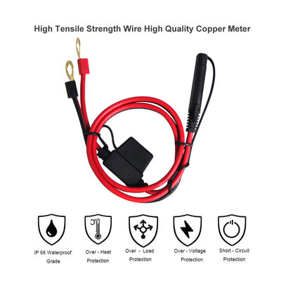 10A 2 pin SAE carregador para Eyelet Terminal cabo de energia solar 2ft baixa tensão