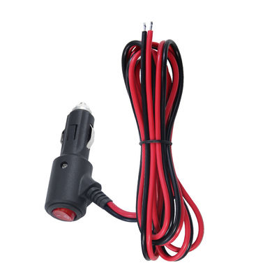 ON OFF Switch Angle Cigarette Lighter Male Plug Car Charger Cable de energia solar 18AWG 16AWG