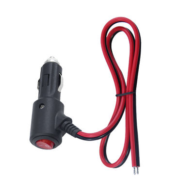 ON OFF Switch Angle Cigarette Lighter Male Plug Car Charger Cable de energia solar 18AWG 16AWG