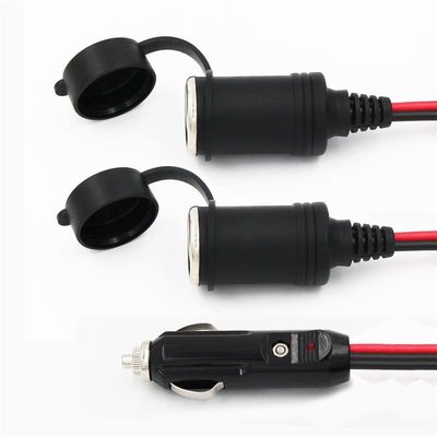 Cabo Extensor para Acendedor de Cigarro de Carro 24V Plugue Macho para Fêmea 18AWG