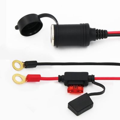 Cable de bateria do terminal do isqueiro feminino para o anel O 12V/24V