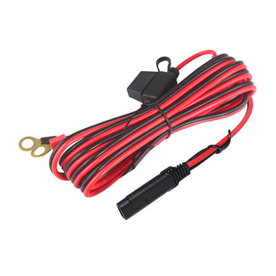 15A Sae Carregador de bateria com cabo de extensão do terminal do carro O Ring 2ft
